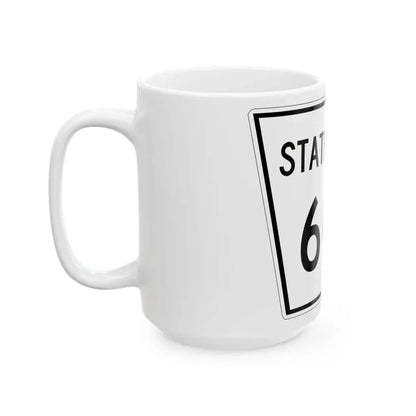 Nebraska State Spur 602 (Nebraska) (Road Sign) White Coffee Mug - Go Mug Yourself