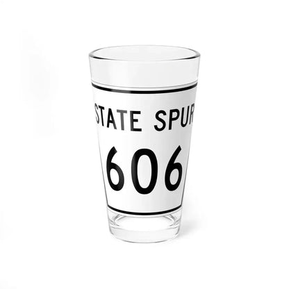 Nebraska State Spur 606 (Nebraska) (Road Sign) Pint Glass 16oz 16oz - Go Mug Yourself