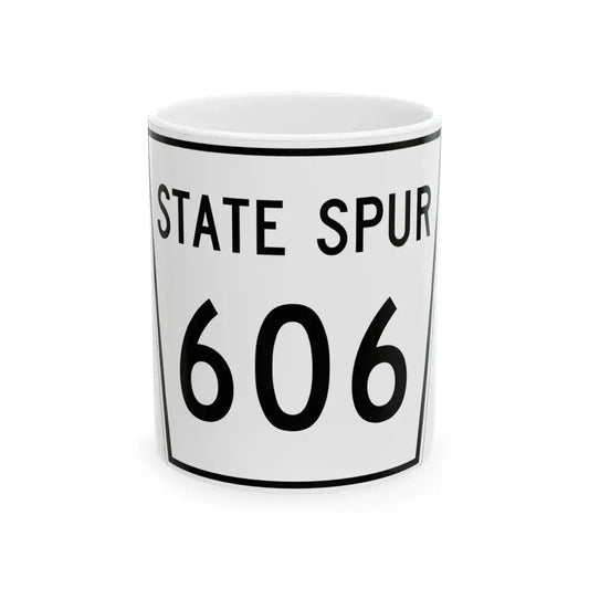 Nebraska State Spur 606 (Nebraska) (Road Sign) White Coffee Mug 11oz - Go Mug Yourself