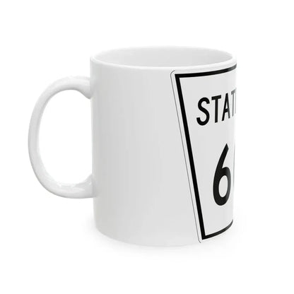Nebraska State Spur 606 (Nebraska) (Road Sign) White Coffee Mug - Go Mug Yourself