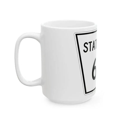 Nebraska State Spur 615 (Nebraska) (Road Sign) White Coffee Mug - Go Mug Yourself
