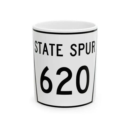 Nebraska State Spur 620 (Nebraska) (Road Sign) White Coffee Mug 11oz - Go Mug Yourself
