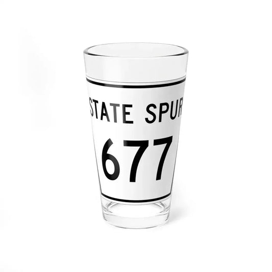Nebraska State Spur 677 (Nebraska) (Road Sign) Pint Glass 16oz 16oz - Go Mug Yourself