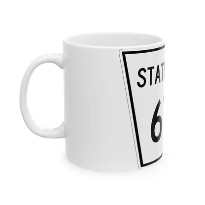 Nebraska State Spur 677 (Nebraska) (Road Sign) White Coffee Mug - Go Mug Yourself