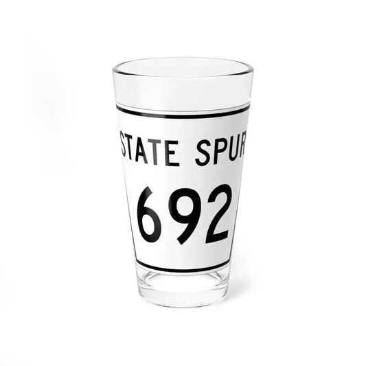 Nebraska State Spur 692 (Nebraska) (Road Sign) Pint Glass 16oz 16oz - Go Mug Yourself