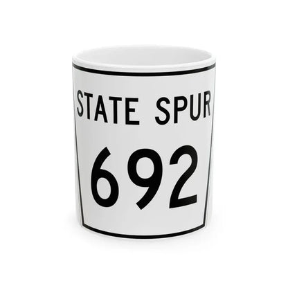 Nebraska State Spur 692 (Nebraska) (Road Sign) White Coffee Mug 11oz - Go Mug Yourself