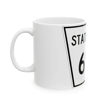 Nebraska State Spur 692 (Nebraska) (Road Sign) White Coffee Mug - Go Mug Yourself