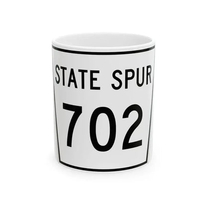Nebraska State Spur 702 (Nebraska) (Road Sign) White Coffee Mug 11oz - Go Mug Yourself