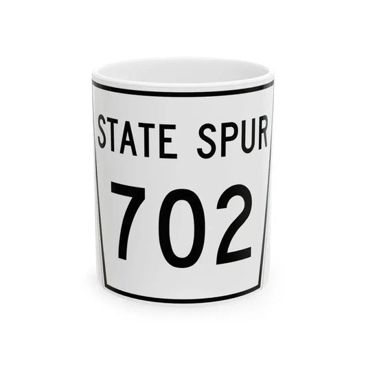Nebraska State Spur 702 (Nebraska) (Road Sign) White Coffee Mug 11oz - Go Mug Yourself