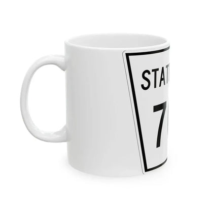 Nebraska State Spur 702 (Nebraska) (Road Sign) White Coffee Mug - Go Mug Yourself