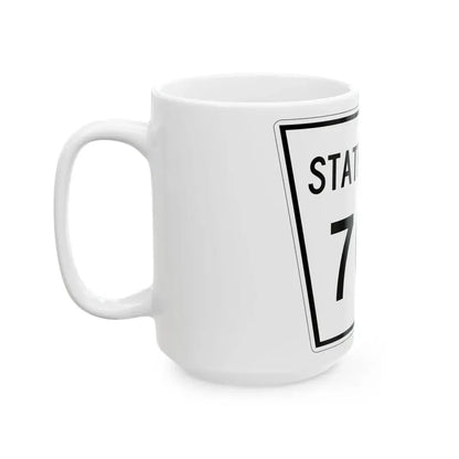 Nebraska State Spur 702 (Nebraska) (Road Sign) White Coffee Mug - Go Mug Yourself