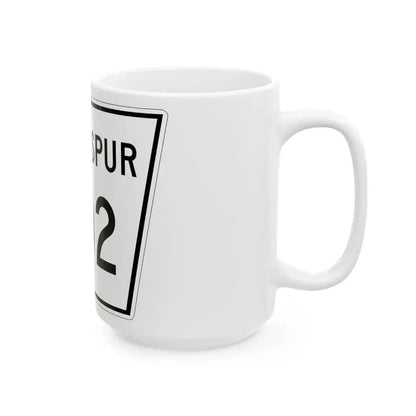 Nebraska State Spur 702 (Nebraska) (Road Sign) White Coffee Mug - Go Mug Yourself