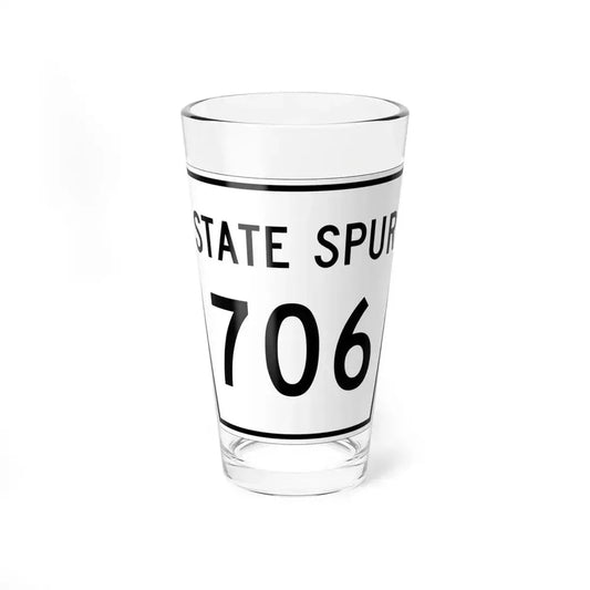 Nebraska State Spur 706 (Nebraska) (Road Sign) Pint Glass 16oz 16oz - Go Mug Yourself