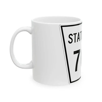 Nebraska State Spur 706 (Nebraska) (Road Sign) White Coffee Mug - Go Mug Yourself