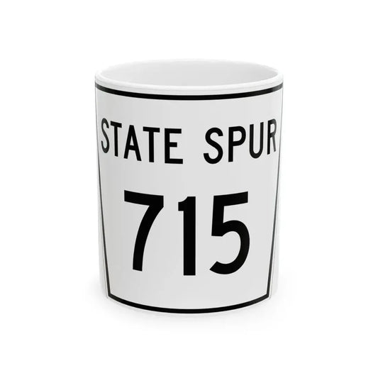 Nebraska State Spur 715 (Nebraska) (Road Sign) White Coffee Mug 11oz - Go Mug Yourself