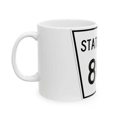 Nebraska State Spur 802 (Nebraska) (Road Sign) White Coffee Mug - Go Mug Yourself