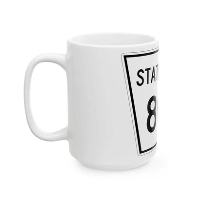Nebraska State Spur 802 (Nebraska) (Road Sign) White Coffee Mug - Go Mug Yourself