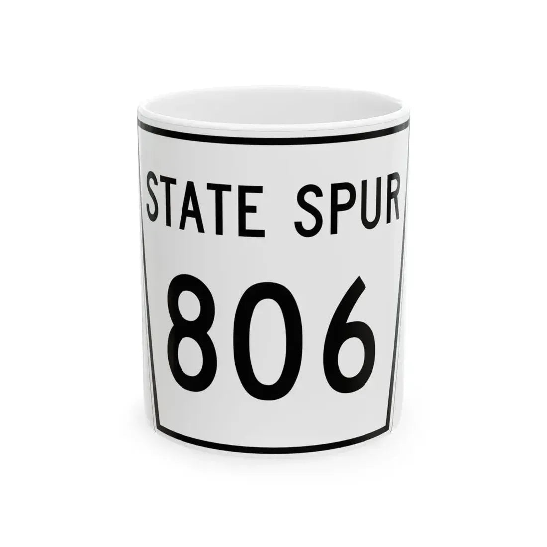 Nebraska State Spur 806 (Nebraska) (Road Sign) White Coffee Mug 11oz - Go Mug Yourself