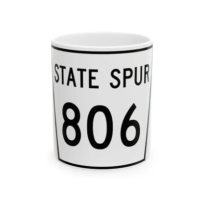 Nebraska State Spur 806 (Nebraska) (Road Sign) White Coffee Mug 11oz - Go Mug Yourself