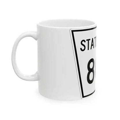 Nebraska State Spur 806 (Nebraska) (Road Sign) White Coffee Mug - Go Mug Yourself
