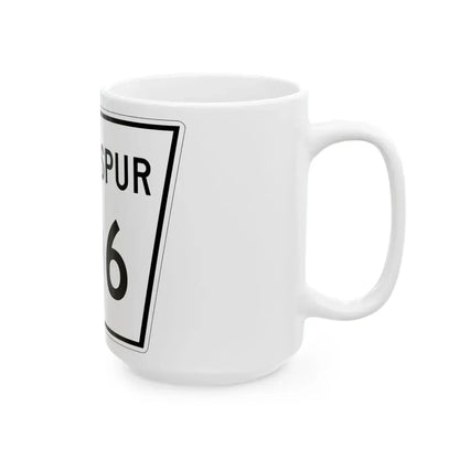 Nebraska State Spur 806 (Nebraska) (Road Sign) White Coffee Mug - Go Mug Yourself