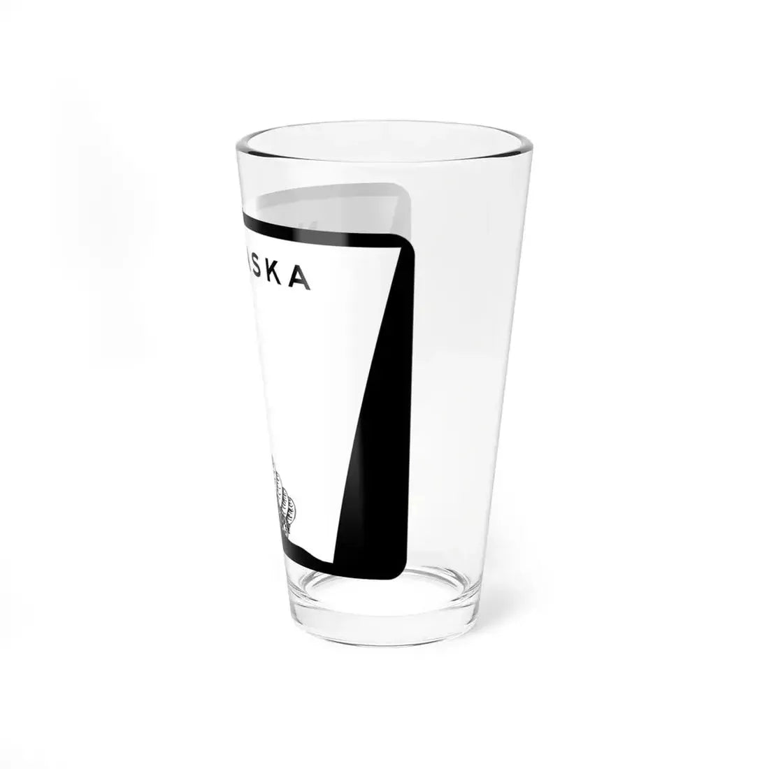 Nebraska wide state highway marker (Nebraska) (Road Sign) Pint Glass 16oz - Go Mug Yourself
