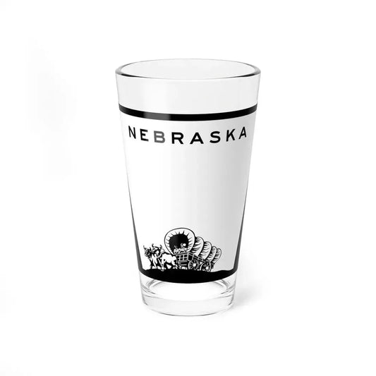 Nebraska wide state highway marker (Nebraska) (Road Sign) Pint Glss 16oz 16oz - Go Mug Yourself