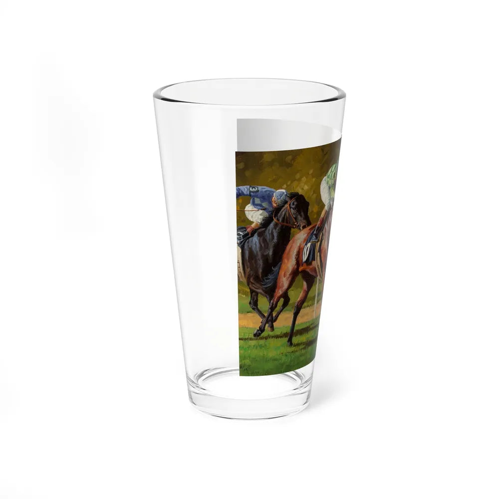 Neck and Neck (Magazine Illustration) Pint Glass 16oz-Go Mug Yourself