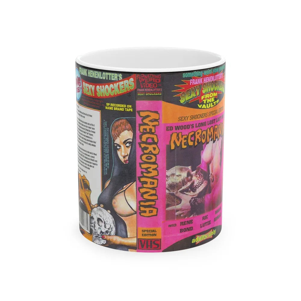 NECROMANIA (VHS COVER) - White Coffee Mug-11oz-Go Mug Yourself