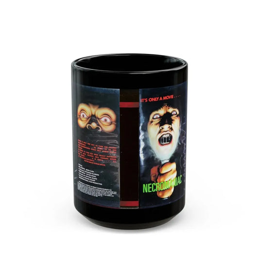 NECROMANIAC (VHS COVER) - Black Coffee Mug 15oz - Go Mug Yourself
