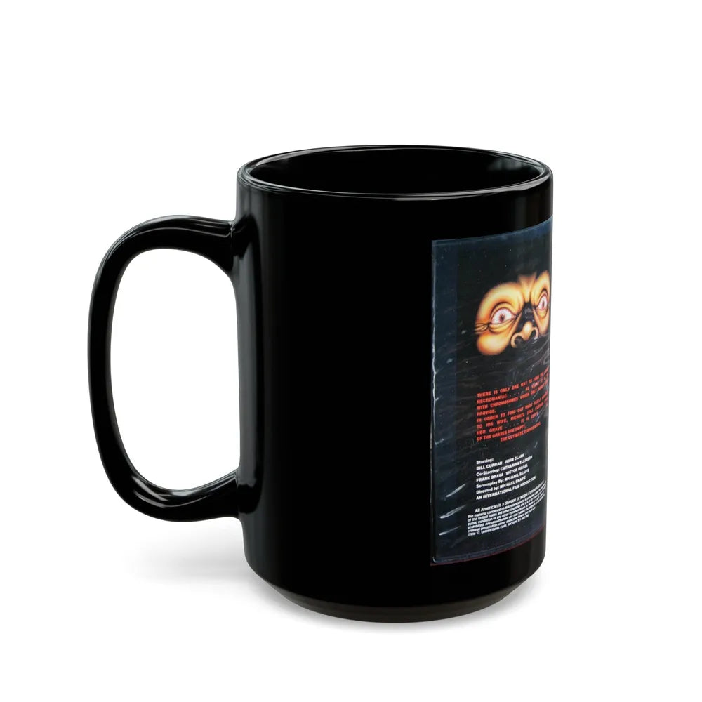 NECROMANIAC (VHS COVER) - Black Coffee Mug-Go Mug Yourself