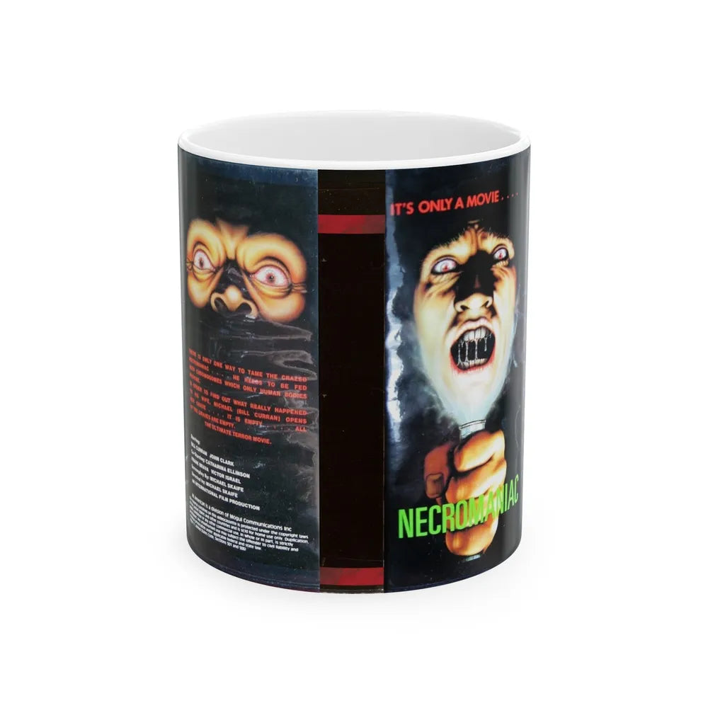 NECROMANIAC (VHS COVER) - White Coffee Mug-11oz-Go Mug Yourself