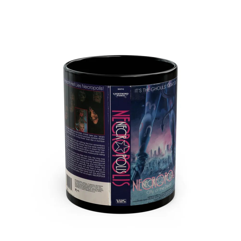 NECROPOLIS (VHS COVER) - Black Coffee Mug-11oz-Go Mug Yourself