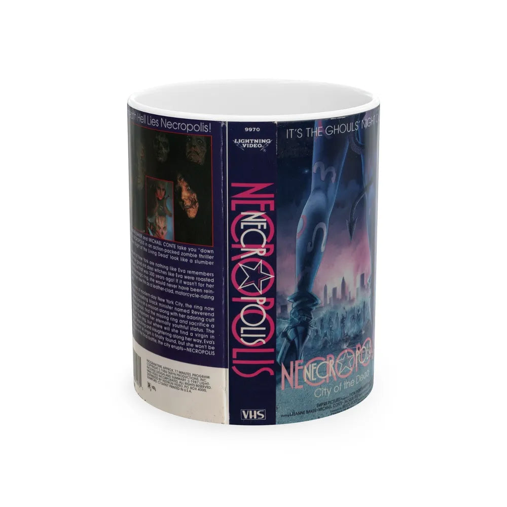 NECROPOLIS (VHS COVER) - White Coffee Mug-11oz-Go Mug Yourself