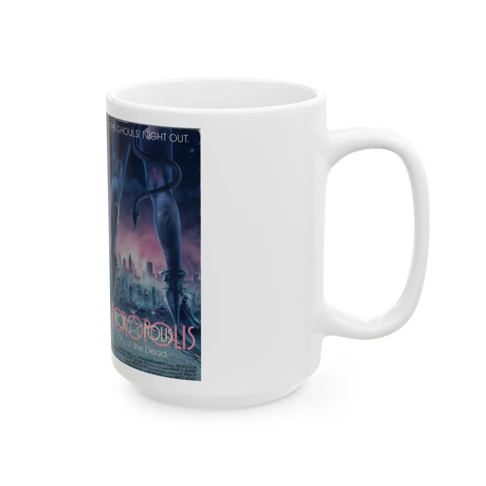 NECROPOLIS (VHS COVER) - White Coffee Mug-Go Mug Yourself