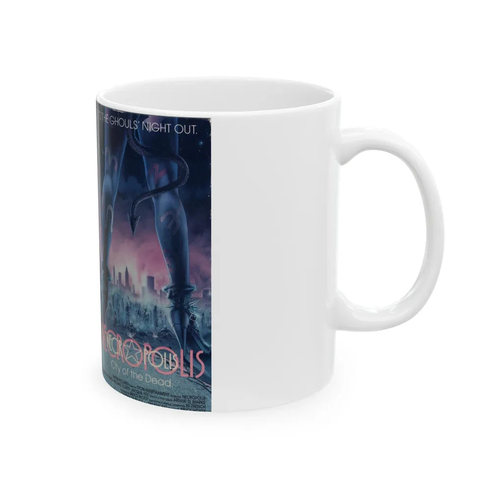 NECROPOLIS (VHS COVER) - White Coffee Mug-Go Mug Yourself