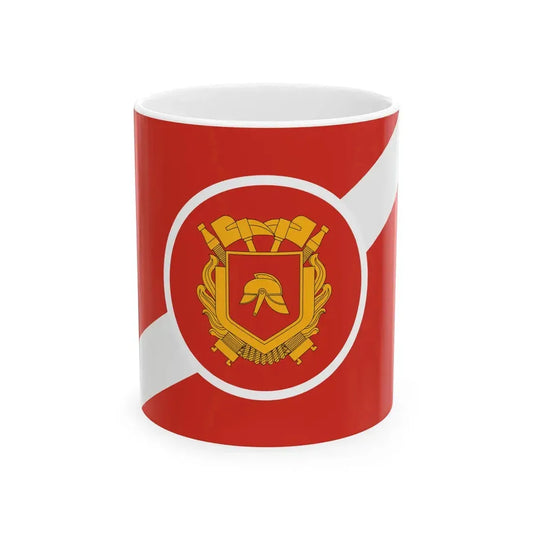 Nederlandse brandweer vlag (Netherlands) White Coffee Mug 11oz - Go Mug Yourself