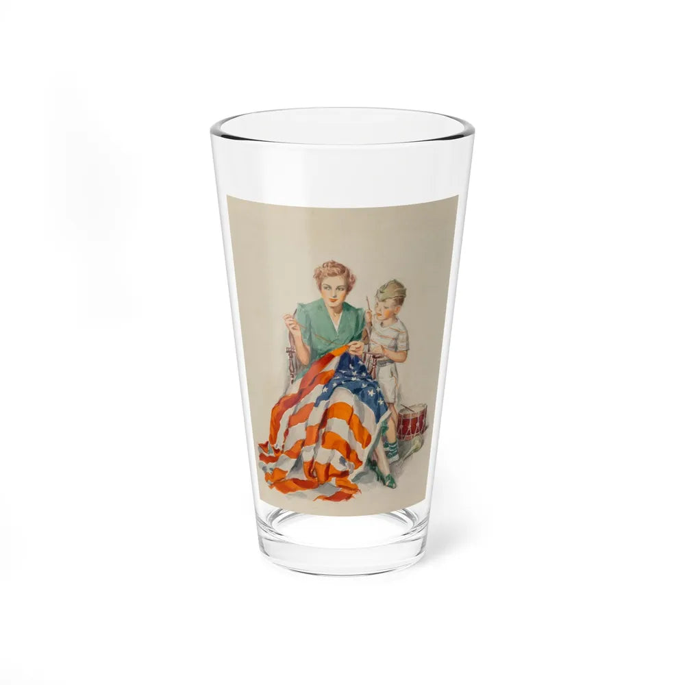 Needlework, poster illustration (2), circa 1940 (Magazine Illustration) Pint Glass 16oz-16oz-Go Mug Yourself