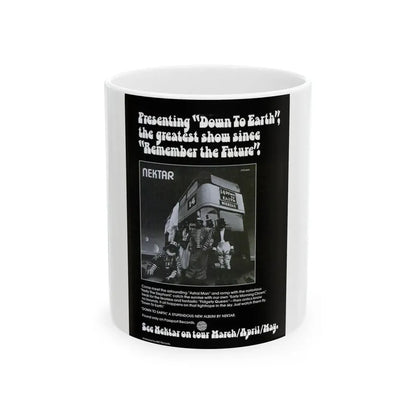 Nektar 1975 (Music Poster) White Coffee Mug 11oz - Go Mug Yourself