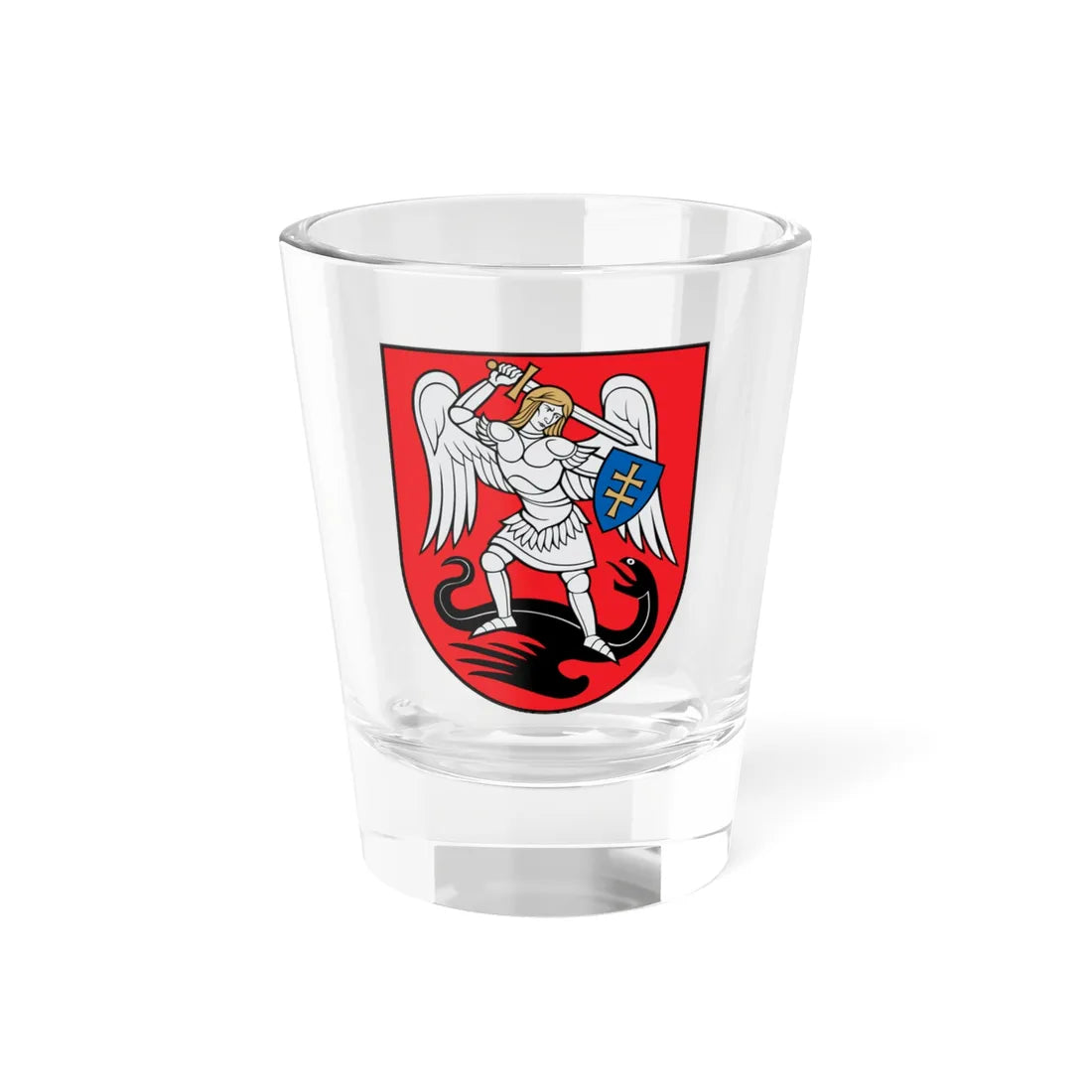 Nemenčinė COA (Lithuania) (Coat of Arms) Shot Glass 1.5oz 1.5oz - Go Mug Yourself