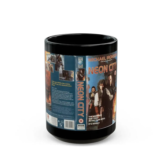 NEON CITY (VHS COVER) - Black Coffee Mug 15oz - Go Mug Yourself