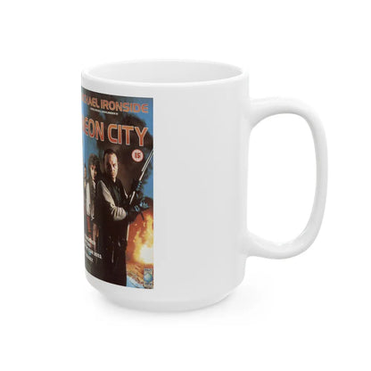 NEON CITY (VHS COVER) - White Coffee Mug-Go Mug Yourself