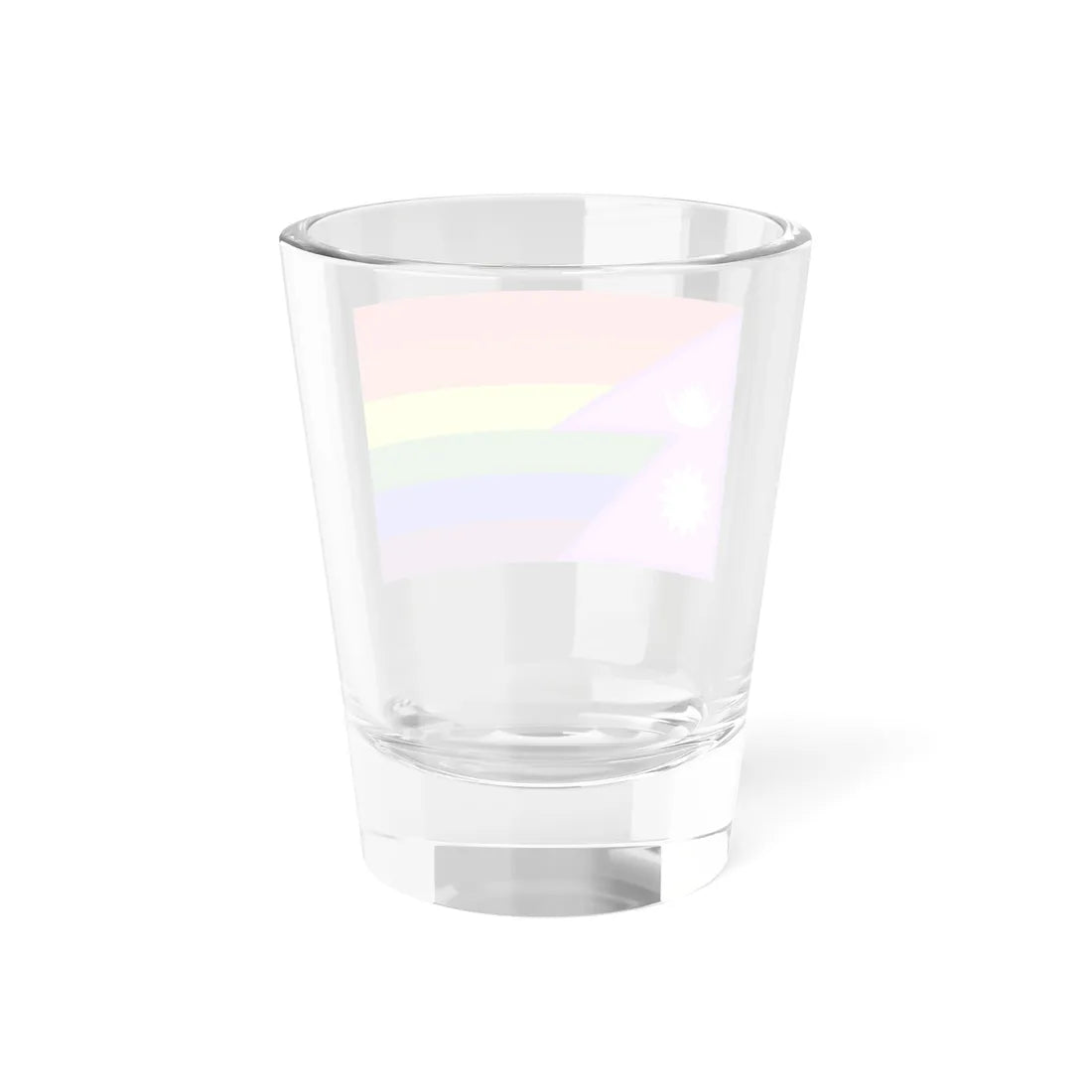 Nepal Bisexual Rainbow Flag (Nepal) Shot Glass 1.5oz - Go Mug Yourself
