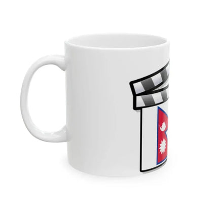 Nepal film clapperboard (Nepal) White Coffee Mug - Go Mug Yourself