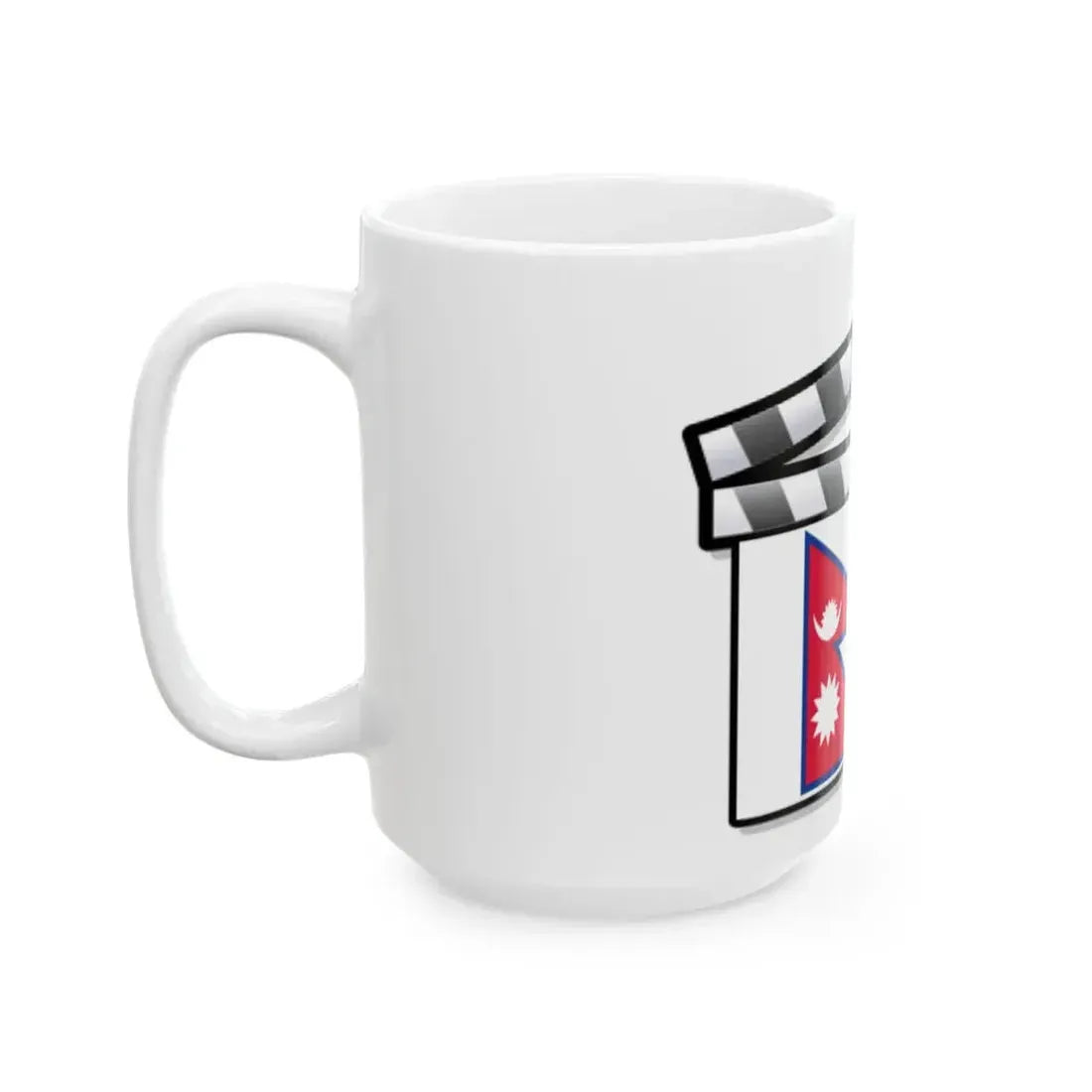 Nepal film clapperboard (Nepal) White Coffee Mug - Go Mug Yourself