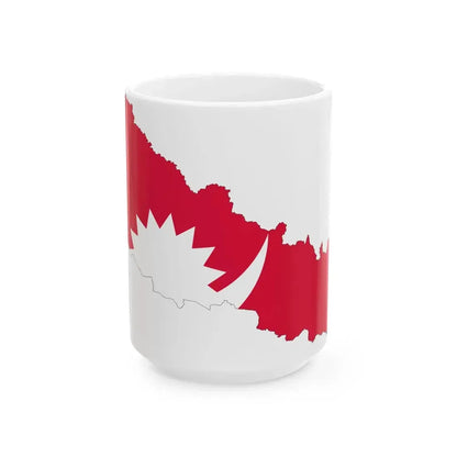 Nepal-Flagmap (Nepal) White Coffee Mug 15oz - Go Mug Yourself