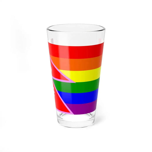 Nepal Gay Pride Rainbow Flag (Nepal) Pint Glass 16oz 16oz - Go Mug Yourself