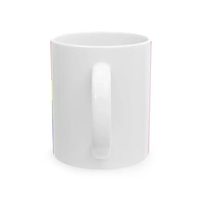 Nepal Gay Pride Rainbow Flag (Nepal) White Coffee Mug - Go Mug Yourself