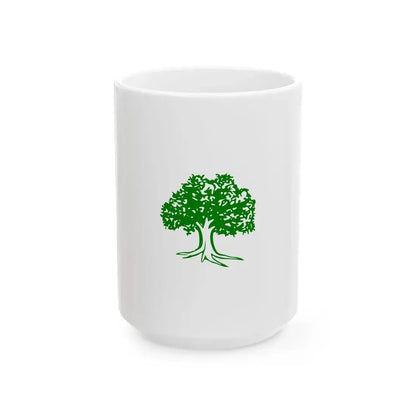 Nepali Congress alt flag (Nepal) White Coffee Mug 15oz - Go Mug Yourself