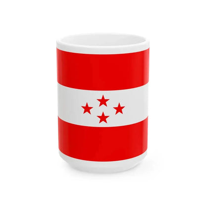 Nepali Congress flag (Nepal) White Coffee Mug 15oz - Go Mug Yourself